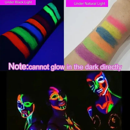 Veronni Glow in the Dark, UV and Black Light Body Make Up