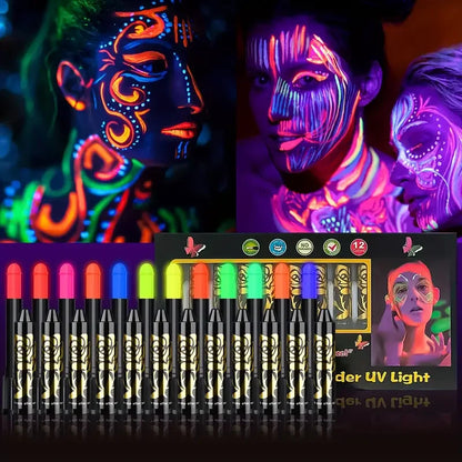 Veronni Glow in the Dark, UV and Black Light Body Make Up