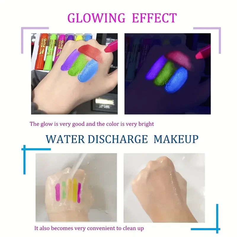 Veronni Glow in the Dark, UV and Black Light Body Make Up