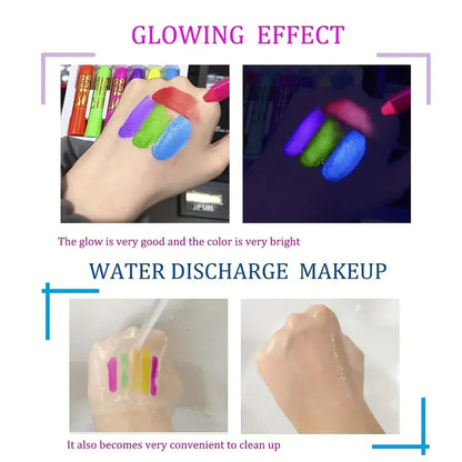 Veronni Glow in the Dark, UV and Black Light Body Make Up