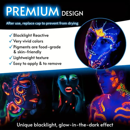 Veronni Glow in the Dark, UV and Black Light Body Make Up