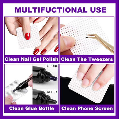 Lurayee Nail Wipes Nail Polish Remover 200pcs