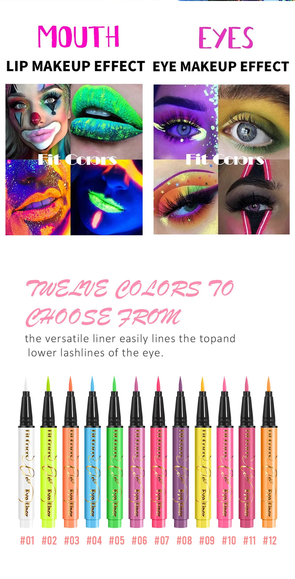 Fit Color Liquid Neon,UV Eyeliner