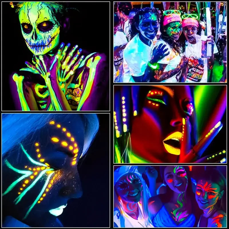 Veronni Glow in the Dark, UV and Black Light Body Make Up